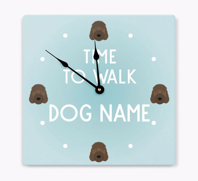 Time To Walk...: Personalised {breedFullName} Wall Clock